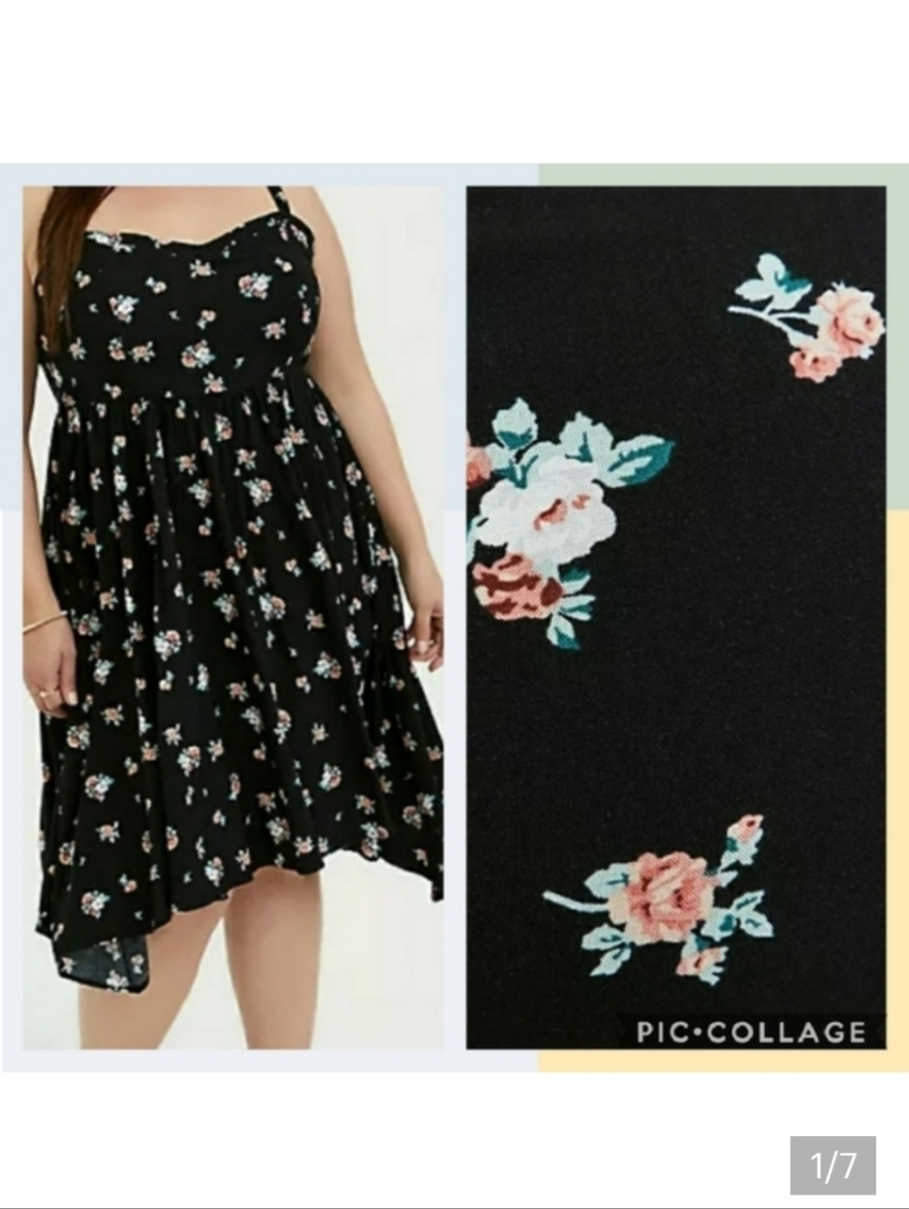 🚨SALE PRICE🚨 🆕 3X FLORAL CHALLIS SHARKBITE DRESS